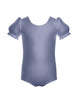 Solid Lycra Puff Sleeve Leotard