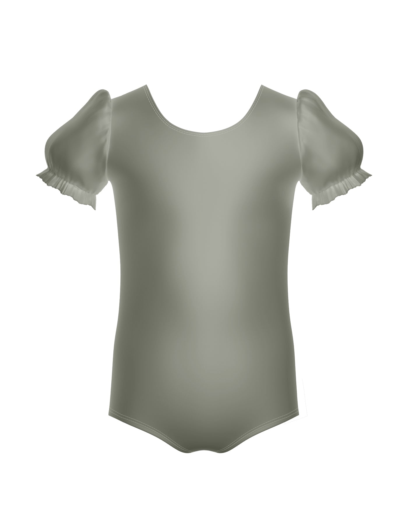 Solid Lycra Puff Sleeve Leotard