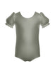 Solid Lycra Puff Sleeve Leotard