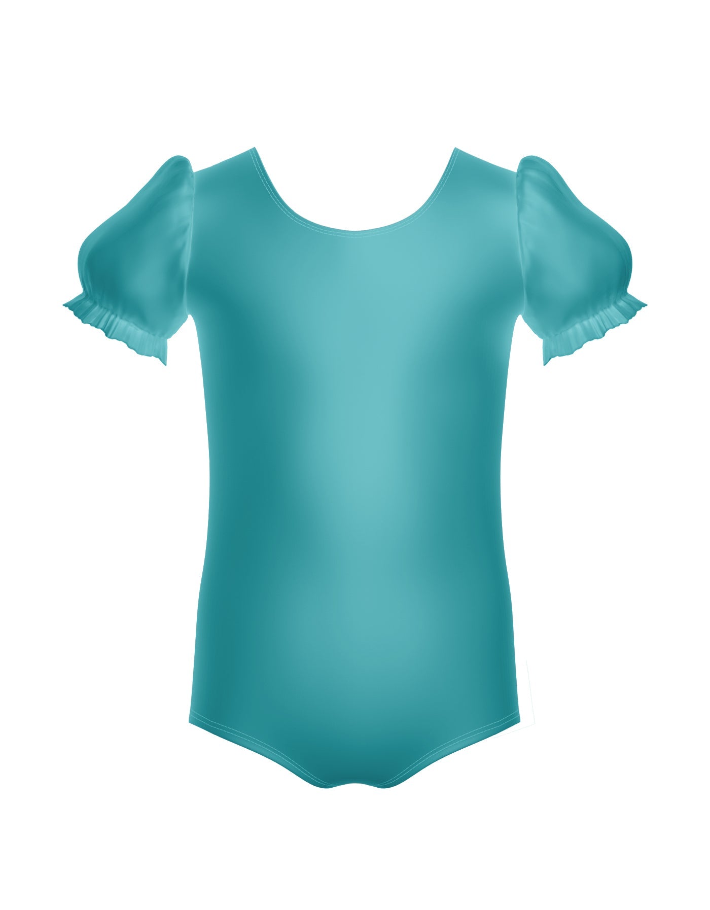 Solid Lycra Puff Sleeve Leotard