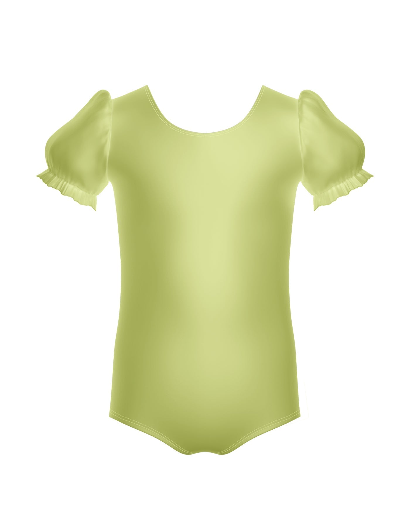 Solid Lycra Puff Sleeve Leotard