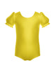 Solid Lycra Puff Sleeve Leotard
