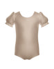 Solid Lycra Puff Sleeve Leotard