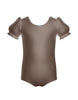 Solid Lycra Puff Sleeve Leotard