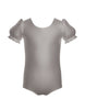 Solid Lycra Puff Sleeve Leotard