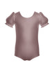 Solid Lycra Puff Sleeve Leotard