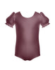 Solid Lycra Puff Sleeve Leotard