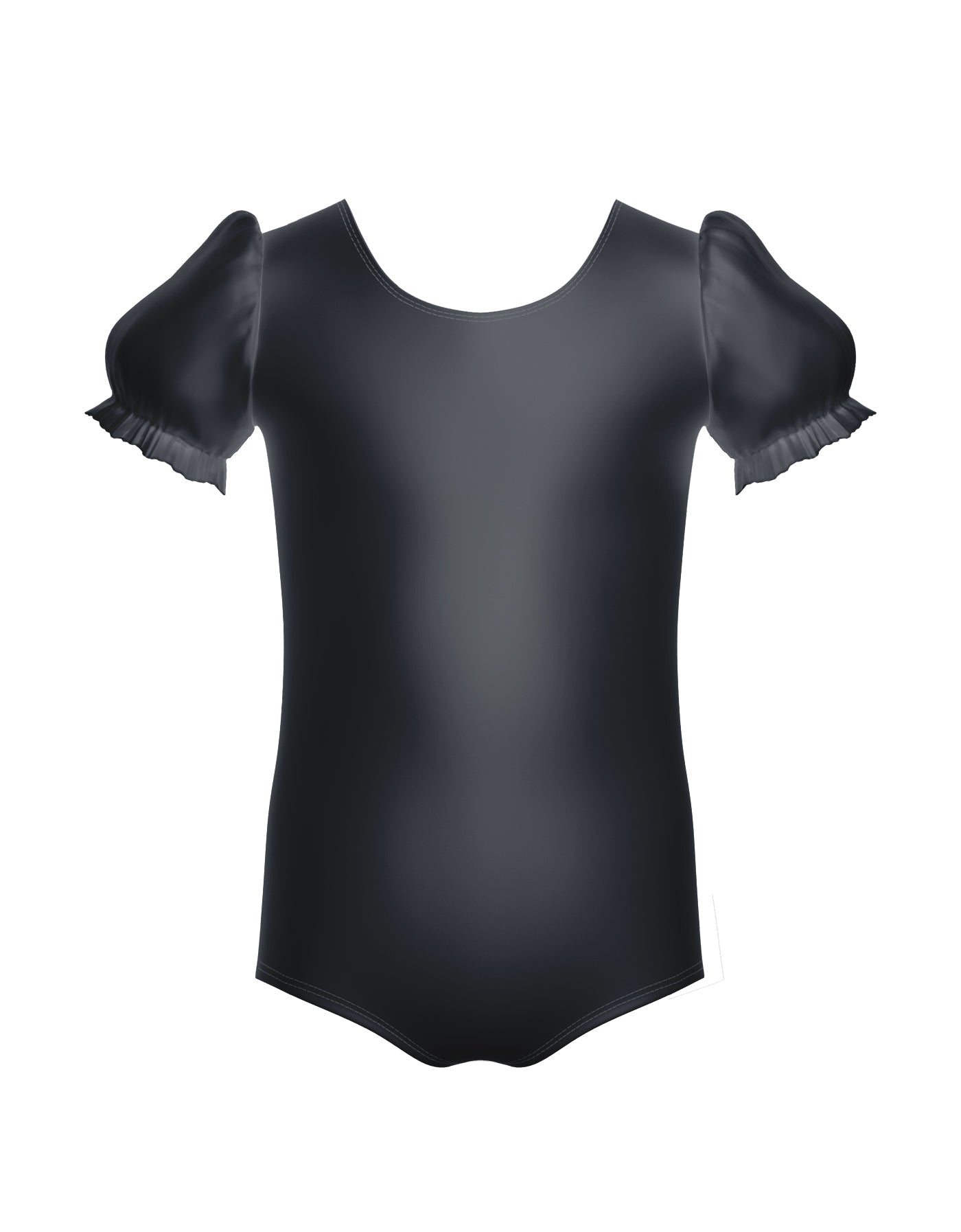 Solid Lycra Puff Sleeve Leotard