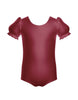 Solid Lycra Puff Sleeve Leotard