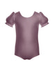 Solid Lycra Puff Sleeve Leotard