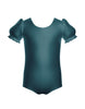 Solid Lycra Puff Sleeve Leotard