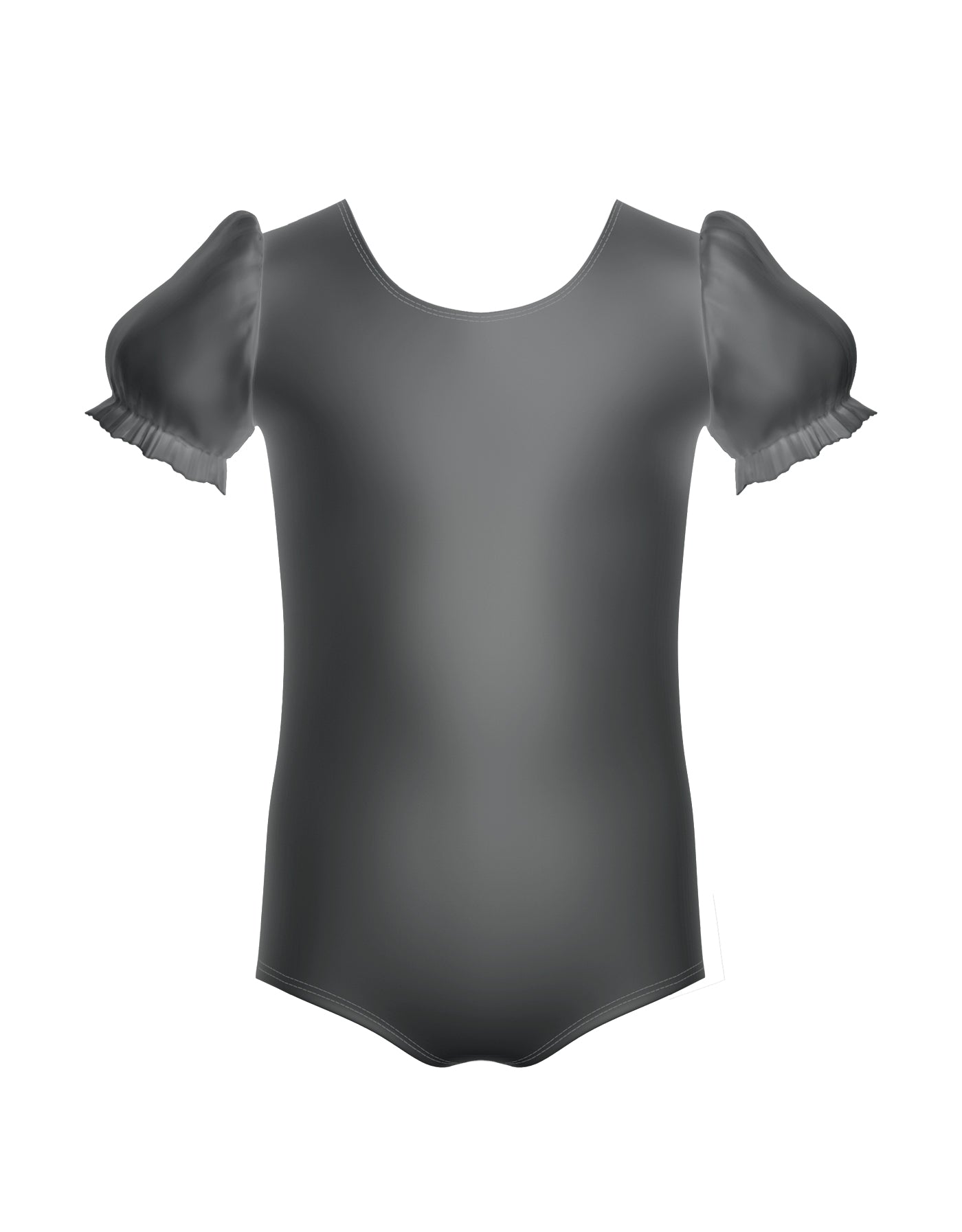 Solid Lycra Puff Sleeve Leotard