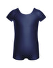 Solid Lycra Cap Sleeve Biketard