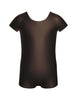 Solid Lycra Cap Sleeve Biketard