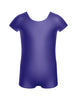 Solid Lycra Cap Sleeve Biketard