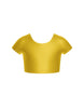 Solid Lycra Cap Sleeve Crop Top