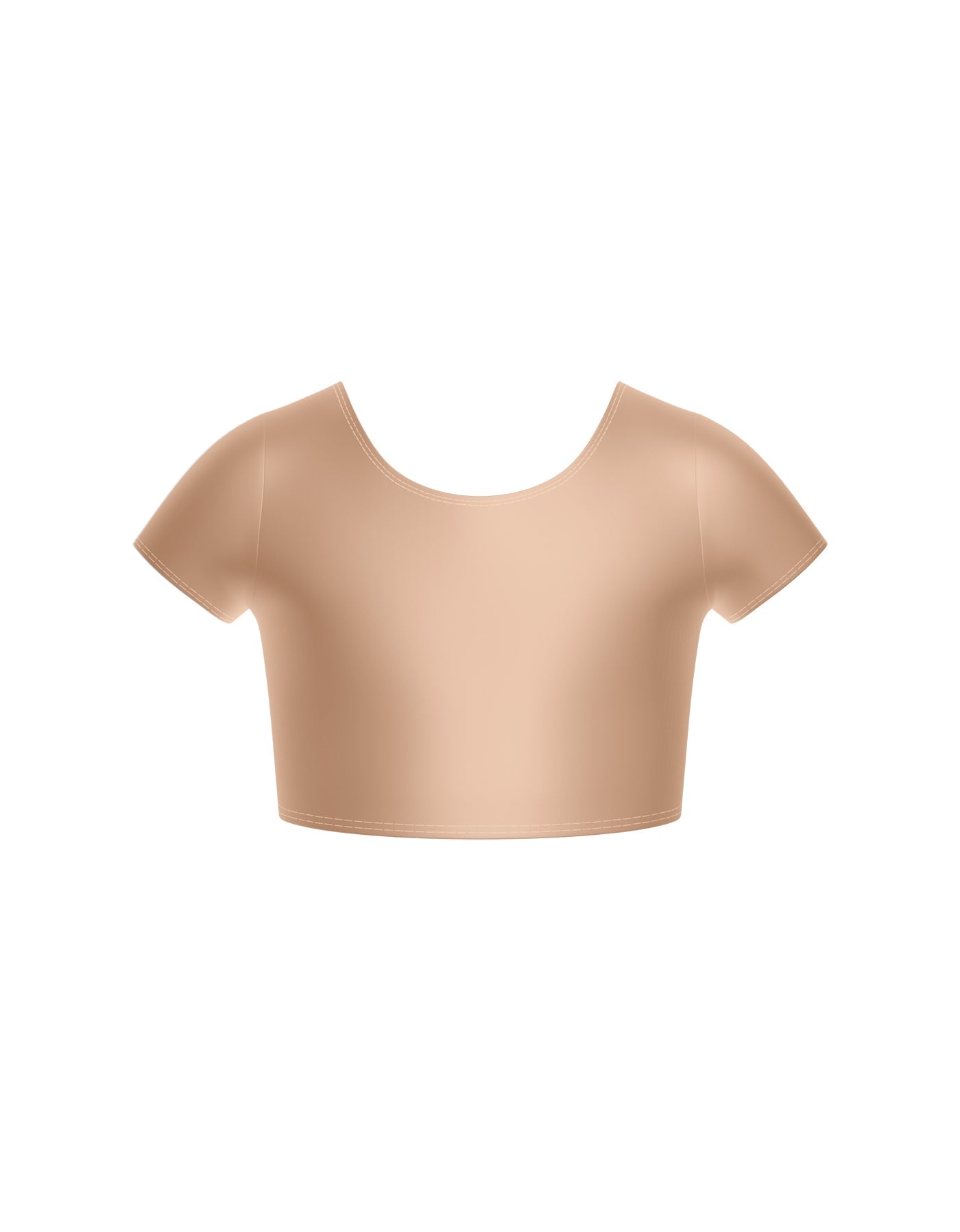 Solid Lycra Cap Sleeve Crop Top