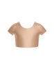 Solid Lycra Cap Sleeve Crop Top