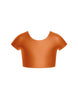 Solid Lycra Cap Sleeve Crop Top