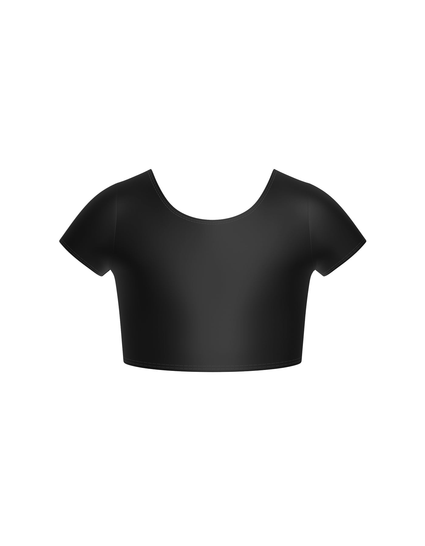 Solid Lycra Cap Sleeve Crop Top