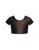 Solid Lycra Cap Sleeve Crop Top