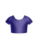 Solid Lycra Cap Sleeve Crop Top