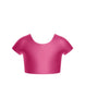 Solid Lycra Cap Sleeve Crop Top