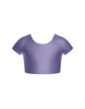 Solid Lycra Cap Sleeve Crop Top