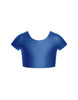Solid Lycra Cap Sleeve Crop Top