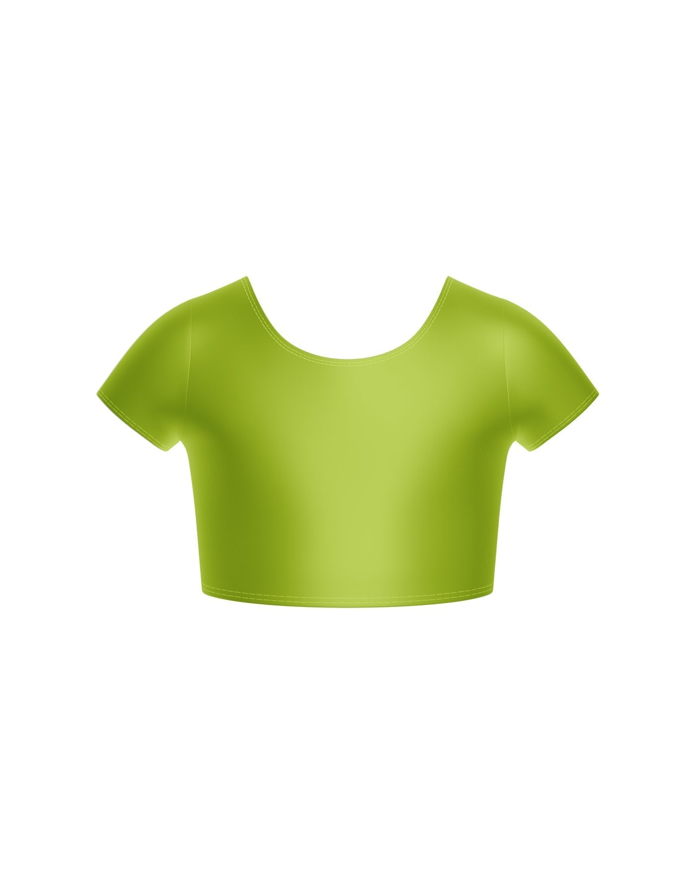 Solid Lycra Cap Sleeve Crop Top