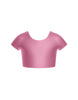 Solid Lycra Cap Sleeve Crop Top