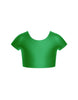 Solid Lycra Cap Sleeve Crop Top