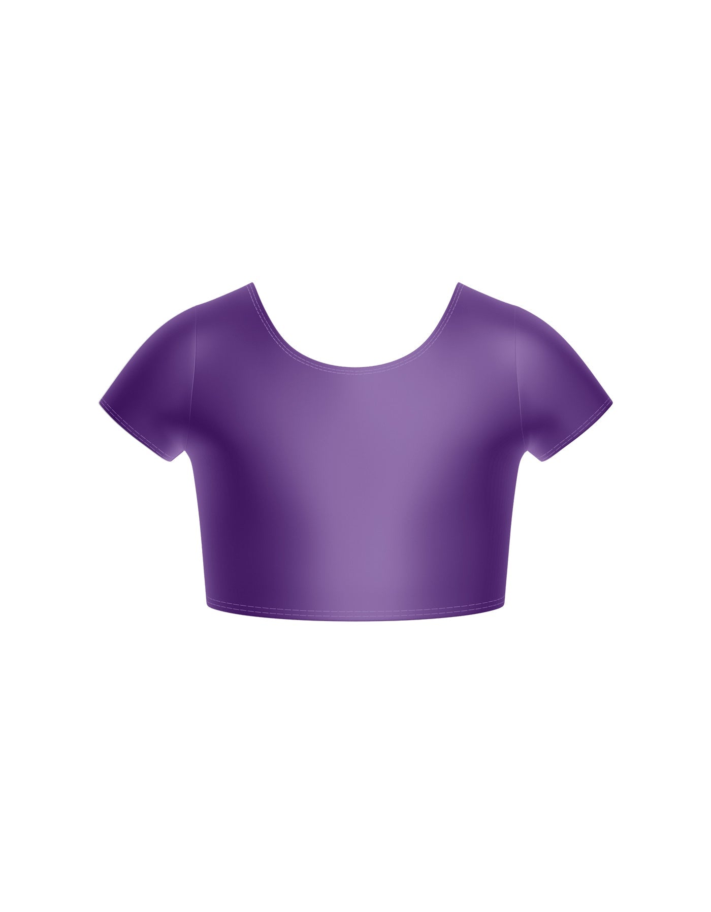Solid Lycra Cap Sleeve Crop Top