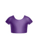 Solid Lycra Cap Sleeve Crop Top