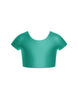 Solid Lycra Cap Sleeve Crop Top
