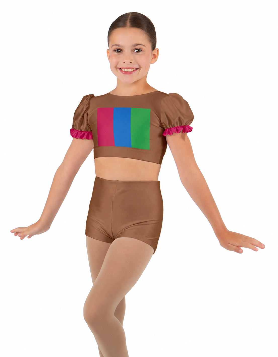 Custom No Text Peanut Butter Puff Sleeve Crop Top