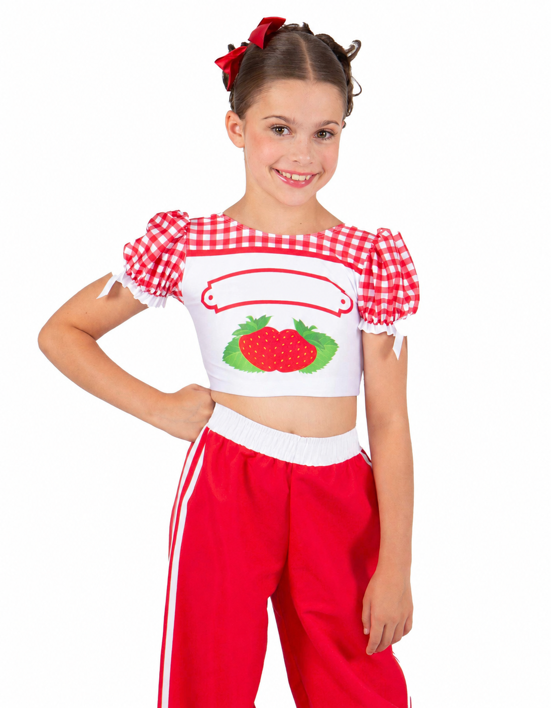 Custom No Text Berry Jam Puff Sleeve Crop Top