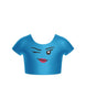 Happy Face Cap Sleeve Crop Top