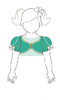 Genie Puff Sleeve Crop Top - Lycra