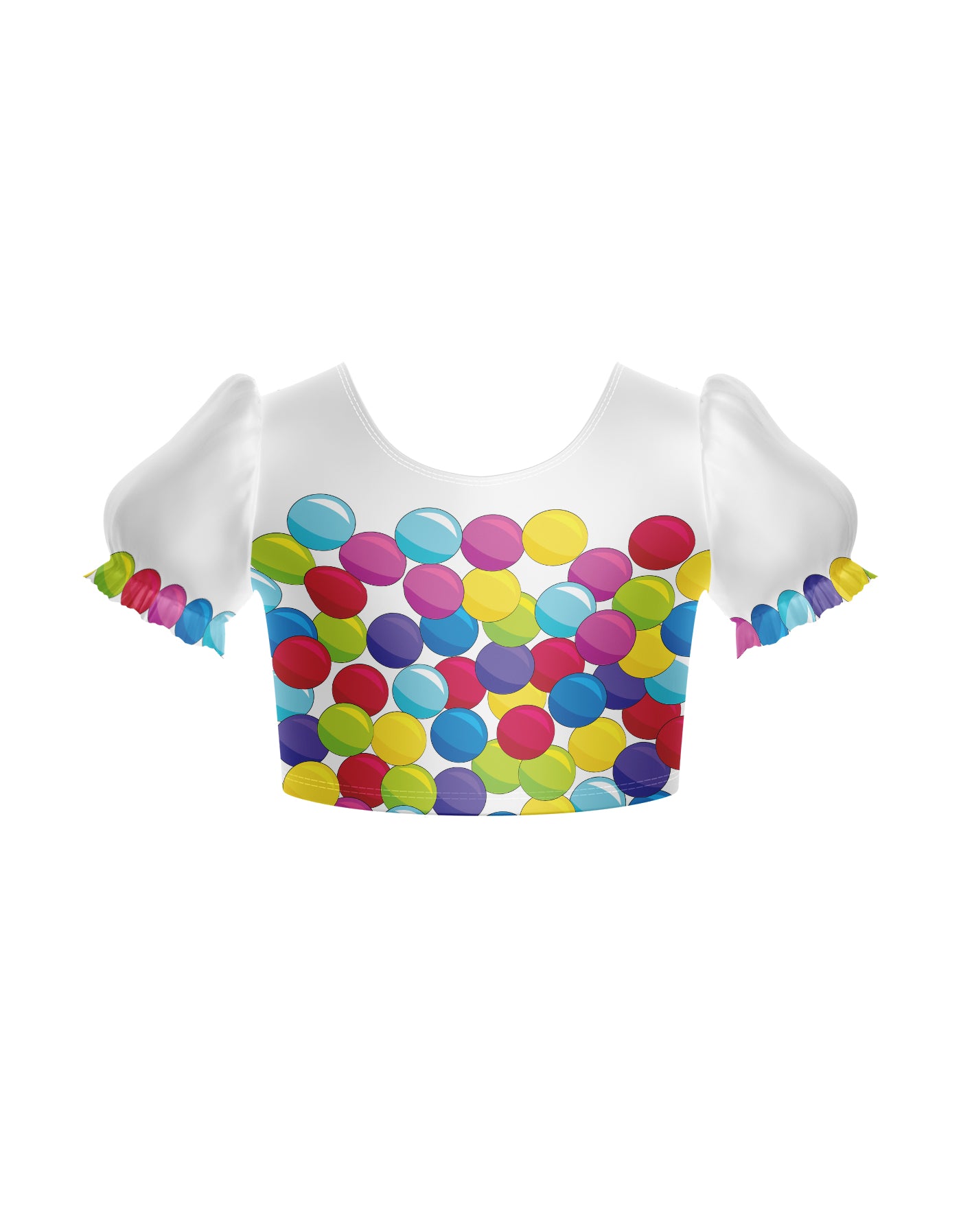 Gumballs Puff Sleeve Crop