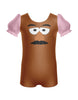 Potato Head Puff Sleeve Biketard