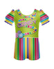 Candy Land Puff Sleeve Biketard