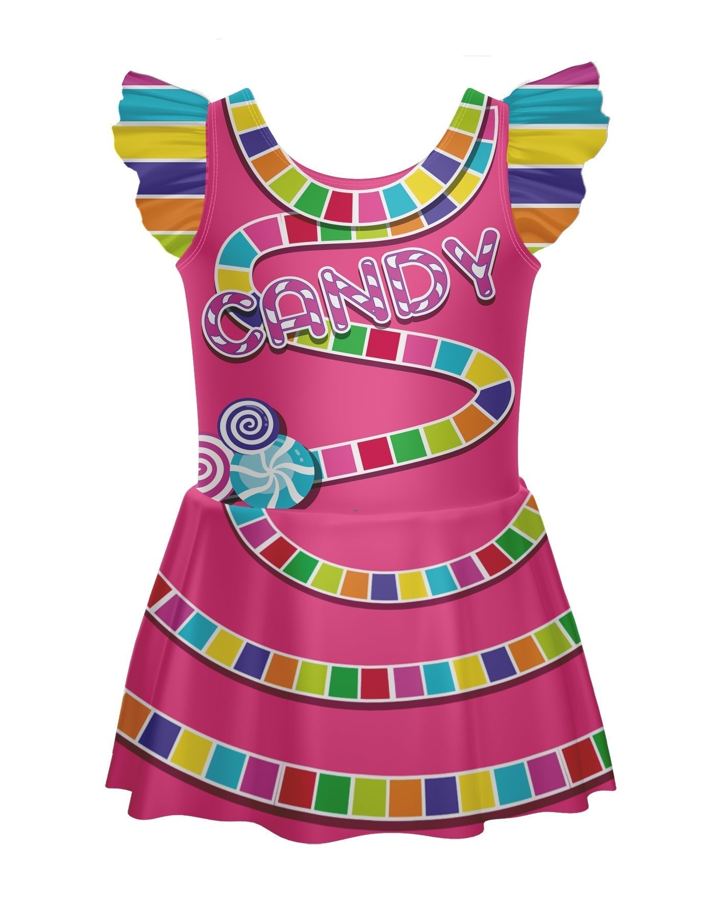Candy Land Tank with Gather Sleeve Dress