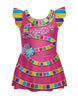 Candy Land Tank with Gather Sleeve Dress