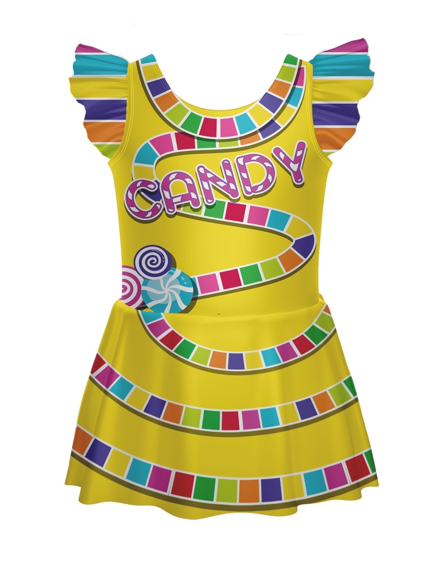 Candy Land Tank with Gather Sleeve Dress