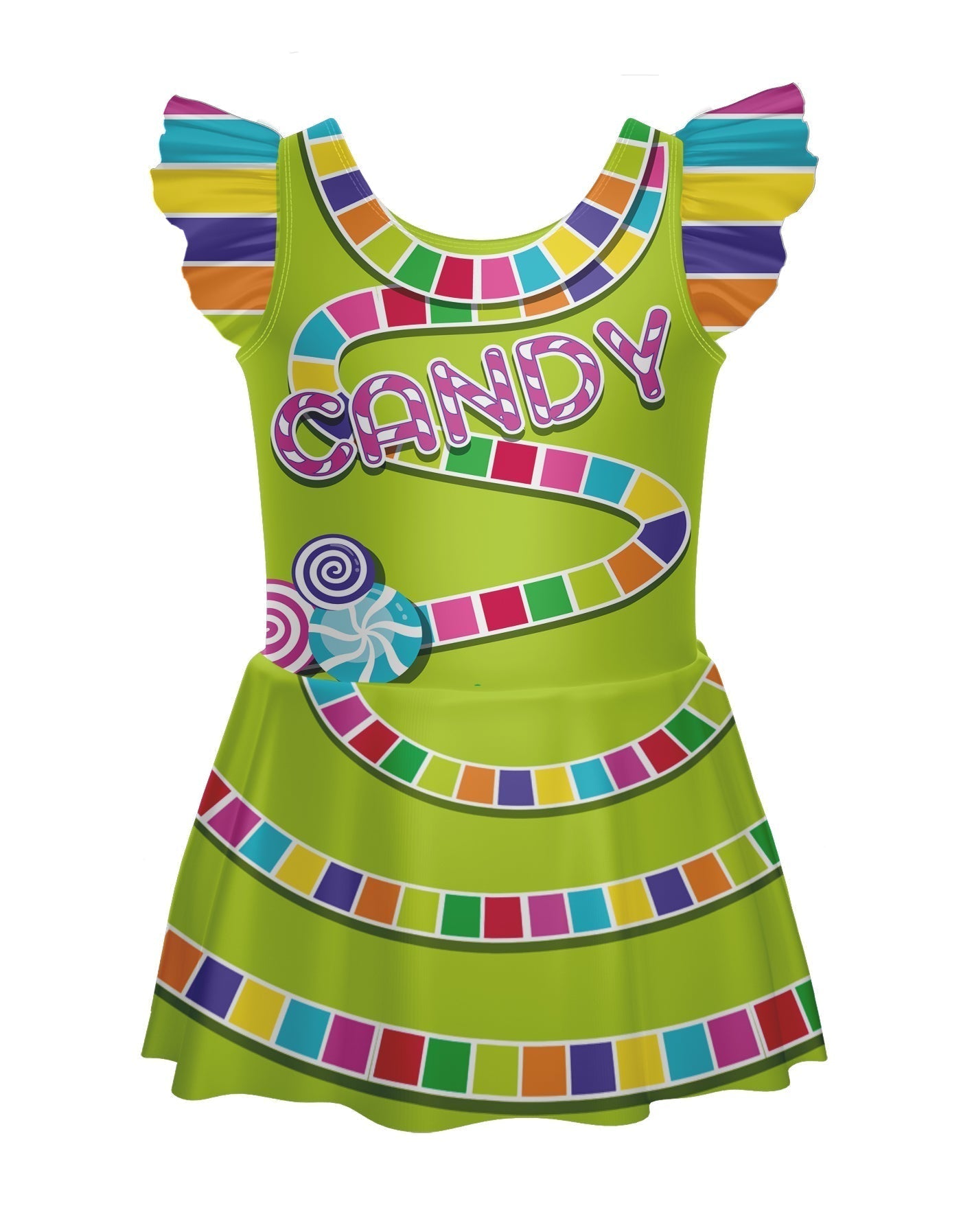 Candy Land Tank with Gather Sleeve Dress
