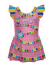 Candy Land Tank with Gather Sleeve Dress
