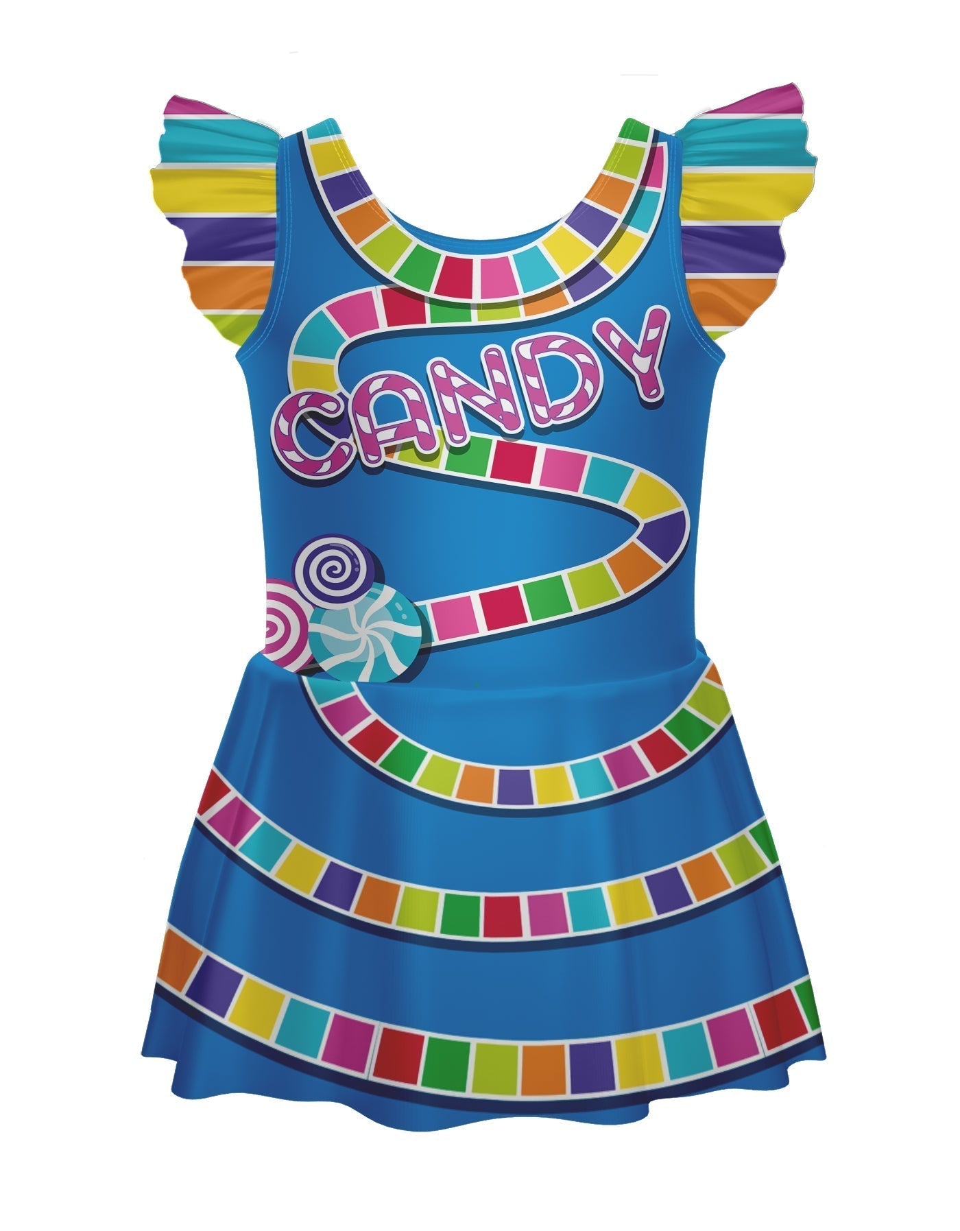 Candy Land Tank with Gather Sleeve Dress