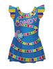 Candy Land Tank with Gather Sleeve Dress
