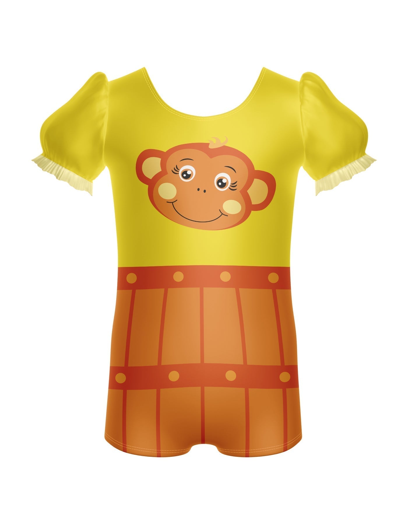 Monkey Barrel Puff Sleeve Biketard